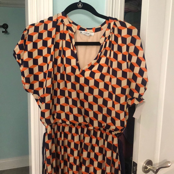 Purple/tan/orange dress - Picture 1 of 4